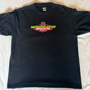 2005 Black Biker Graphic Tee Big Dog Motorcycles Tornado Rally